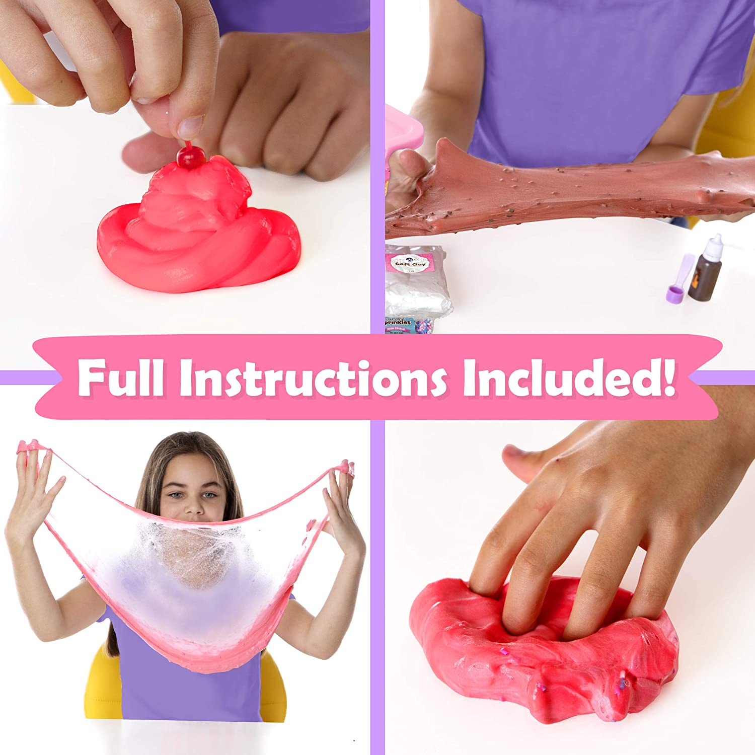 Original Stationery Mini Ice Cream Slime Kit, Make Ice Cream Slimes and  More with Slime Kit for Girls Ages 7-12 and Fun for Girls 8-12