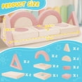 thumbnail image 2 of FKS LIFE 16Pcs Modular Kids Play Couch Kids Couch Toddler Sofa for Inspiring Child Creativity Children Convertible Foam Sofa, 2 of 7