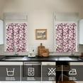 thumbnail image 4 of Pioneer Kitchen Curtains and Valance Set 36 Inch Tier Hibiscus Tea Flowers 3 Pieces Set Dining Room Small Curtain Drapes Cafe Curtains Valance for Home Decor Rod Pocket, 4 of 6