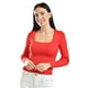 thumbnail image 1 of Blusa de canalé manga larga Roman Fashion /Juvenil, 2507 (Rojo) rojo G, 1 of 5