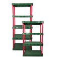 thumbnail image 5 of (2 pack) Santa's Little Shelves 13.88"D x 30"W x 68.8"H 5-Shelf Plastic Garage Storage Shelves, Red and Green, Adult, 5 of 10