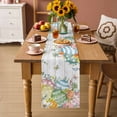 thumbnail image 3 of Table Runner - 36 Inch Long, Easter Eggs Kitchen Dining Table Runner Dresser Scarves, Spring Flowers Eucalyptus Leaves Wooden Grain Farmhouse Decor for Coffee Tables Wedding Party Banquet, 3 of 8