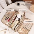 thumbnail image 2 of Hanging Travel Toiletry Bag for Women & Men, Large Waterproof Cosmetic Organizer with Multiple Pockets, Perfect for Makeup & Shaving Essentials, Brown, 2 of 4