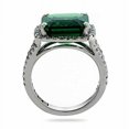 thumbnail image 5 of HeartsAndYou 4ct Natural Green Emerald & Diamond Ring Halo Split Shank 14k SOLID White Gold, 5 of 8