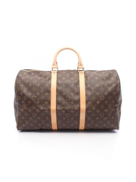 Pre-Owned Louis Vuitton Keepall 50 Boston Bag Handbag, Coated Canvas and Leather, Monogram...