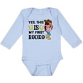thumbnail image 3 of Inktastic Yes, this IS my First Rodeo- cowgirl in hat and boots Girls Long Sleeve Baby Bodysuit, 3 of 5