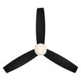 thumbnail image 2 of Atlantis Indoor and Outdoor 3-Blade Pull Chain Ceiling Fan 52in Matte Black with 3000K LED Light Kit, 2 of 5