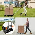 thumbnail image 3 of Folding Hand Truck, Foldable Cart for 500 lbs Heavy Luggage, Hand Truck Dolly, 6-Wheel Foldable Dolly with 2 Ropes, Ideal for Home, Office, and Travel Moving (Black), 3 of 6