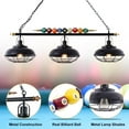thumbnail image 2 of Hanging Pool Table Lighting Fixtures Billiard Ceiling Lamp Real Billiard Ball Design Pendant Lamp with Metal Shades for Game Room Beer Party Pool Table Man Cave (3 Lights Billiard Room Light), 2 of 7