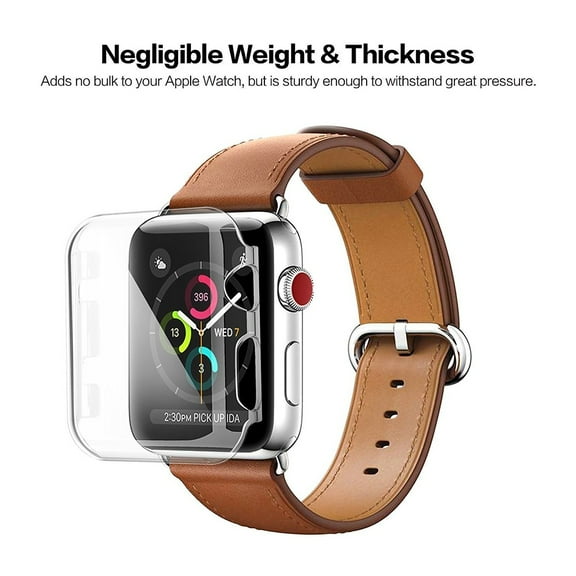 For Apple Watch 44mm Ultra-Thin Hard PC with Built in Clear Screen Protector Full Cover Anti-Scratch Bumper for iWatch 44mm Series 6/SE/5/4 Cover Case [Clear]