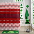 thumbnail image 5 of Shower Curtain, Abstract Gradient Red White Stripes Waterproof Shower Curtain Set with Hooks for Bathroom Showers,Stalls and Bathtubs,36x72In Ombre Modern Art, 5 of 9