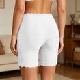 thumbnail image 4 of OIOLOYJM Women's High Waisted Slip Shorts Anti Chafing Cooling Under Dress Shorts Lace Edge Casual Ultra Stretch Yoga Safety Shorts White, 4 of 5