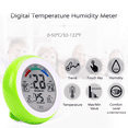 thumbnail image 3 of Termómetro de pantalla táctil redondo para el hogar, medidor de temperatura y humedad interior de alta precisión, pantalla digital electrónica precisa, 3 of 5