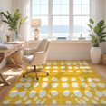 thumbnail image 3 of Design&I 3'x5' Washable Accent Rug Pet Friendly & Non-Slip Built-In Grip Cow Print Spotted Bold Symmetrical Farmhouse Motif Abstract Border for Bedroom, Walk-in Closet, 3 of 7