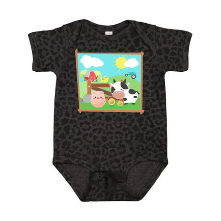 

Inktastic Farm Animals with Cow Chick and Pig Gift Baby Boy or Baby Girl Bodysuit
