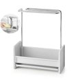 thumbnail image 1 of Escurridor de doble almacenamiento para fregadero de cocina, estante para piscina, organizador de esponjas y paños, organizador de cocina, 1 of 5