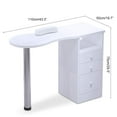 Paddie Beauty Nail Desk,Professional Manicure Desk Nail Station White