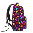 thumbnail image 3 of Gaeub Colorful Hearts Ergonomic Lightweight Laptop Backpack - Multiple Pockets for School, Work, Travel, Outdoor Activities -One Size, 3 of 5