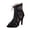 Black, variant on Lace Up Stiletto Heels for Women Open Toe Mesh Boots High Heel Ballroom Dance Shoes Party Sandals, Black, Size 7.5