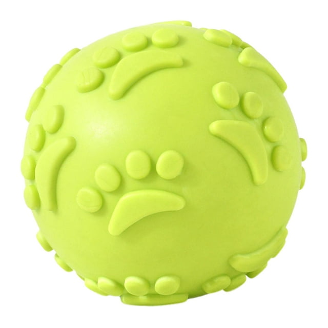 Pelota de juguete para perros resistente a mordeduras y chirriante, juguete masticable para entrenamiento de mascotas. Verde