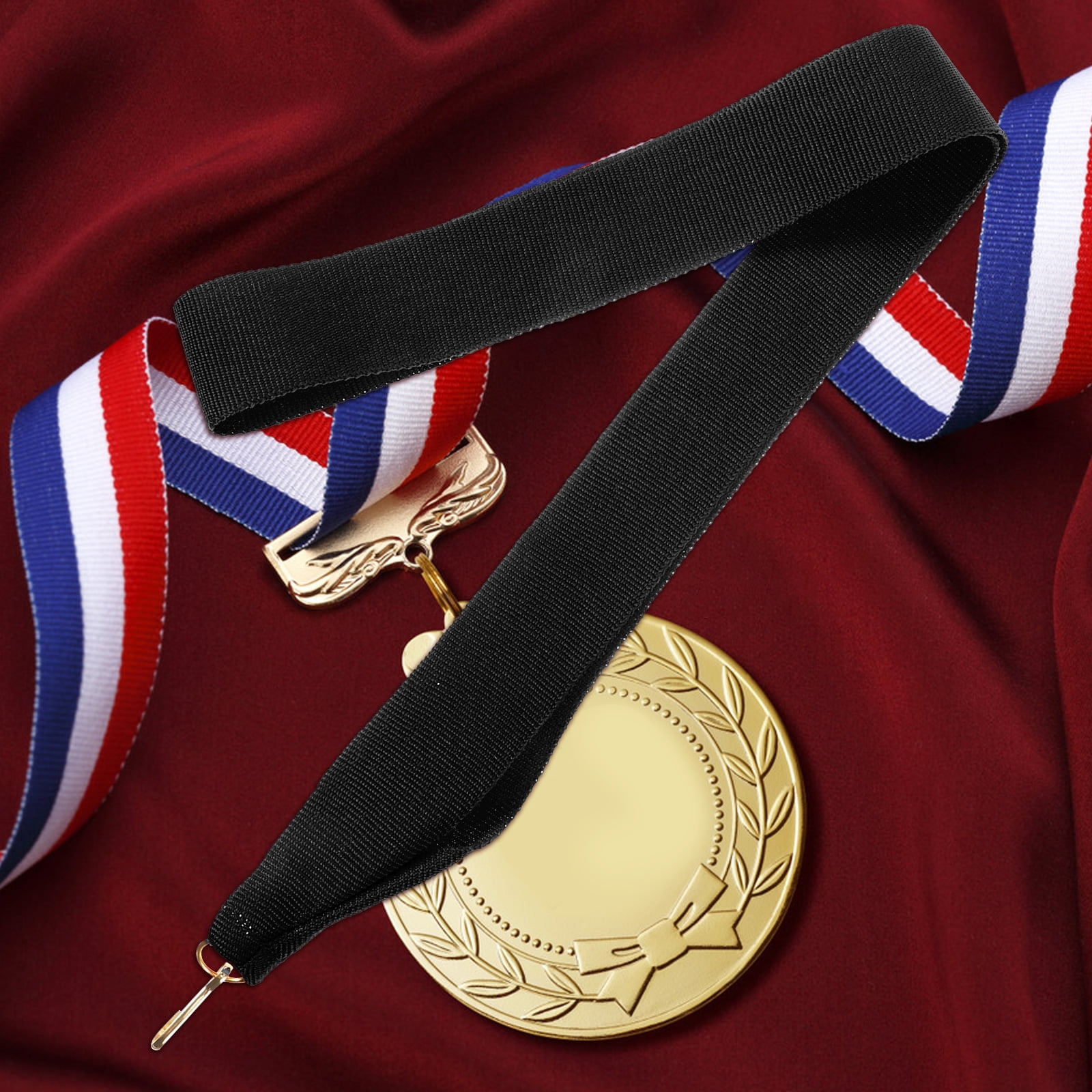 BERTDOMD 20pcs Sports Medal Lanyards with Neck Ribbons and Clips for Award Medals, Competitions, Events - Black