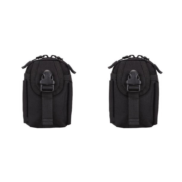 Soidarity Bolsa de accesorios Bolsa impermeable para deportes al aire libre Camuflaje Paquete de cintura para teléfono Kit Ciclismo Senderismo Accesorios Negro 2piezas Soidarity CBP390696