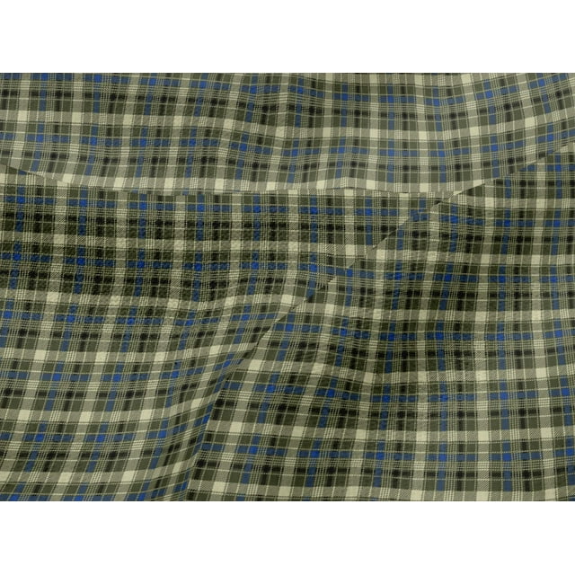 oneOone Viscose Jersey Fabric Tartan Check Print Sewing Fabric BTY 60 Inch Wide
