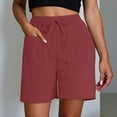 thumbnail image 2 of Shorts for Women Trendy Summer 2025 Casual Capri Walking Pants Workout Lightweight Breathable Stretchy Loose High Waisted Short with Pockets S-3XL, 2 of 5