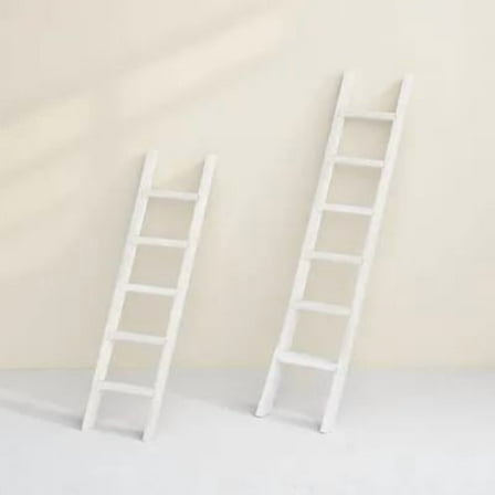 LULULION 2Pcs Mini Furniture Wooden Small Ladder Shape Decorative for Home Miniature Display
