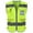 Yellow-Fabric, variant on TCCFCCT Security Vest for Security Guard 9 Pockets High Visibility Reflective Safety Vest for Men Women, Durable Hi Vis Vest with Reinforced Sewing, Meets ANSI/ISEA, (G100S-Yellow, L)