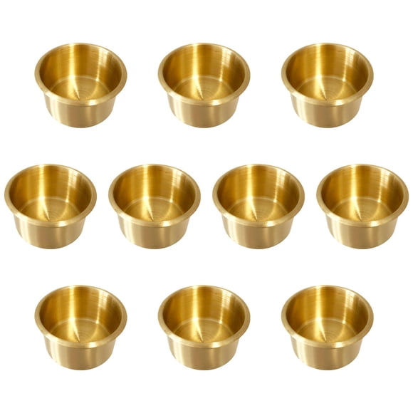 Portavasos para mesa de juego, paquete de 10 unidades, tamaño Jumbo, de latón macizo