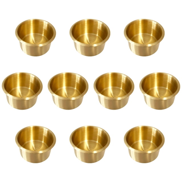 Portavasos para mesa de juego, paquete de 10 unidades, tamaño Jumbo, de latón macizo