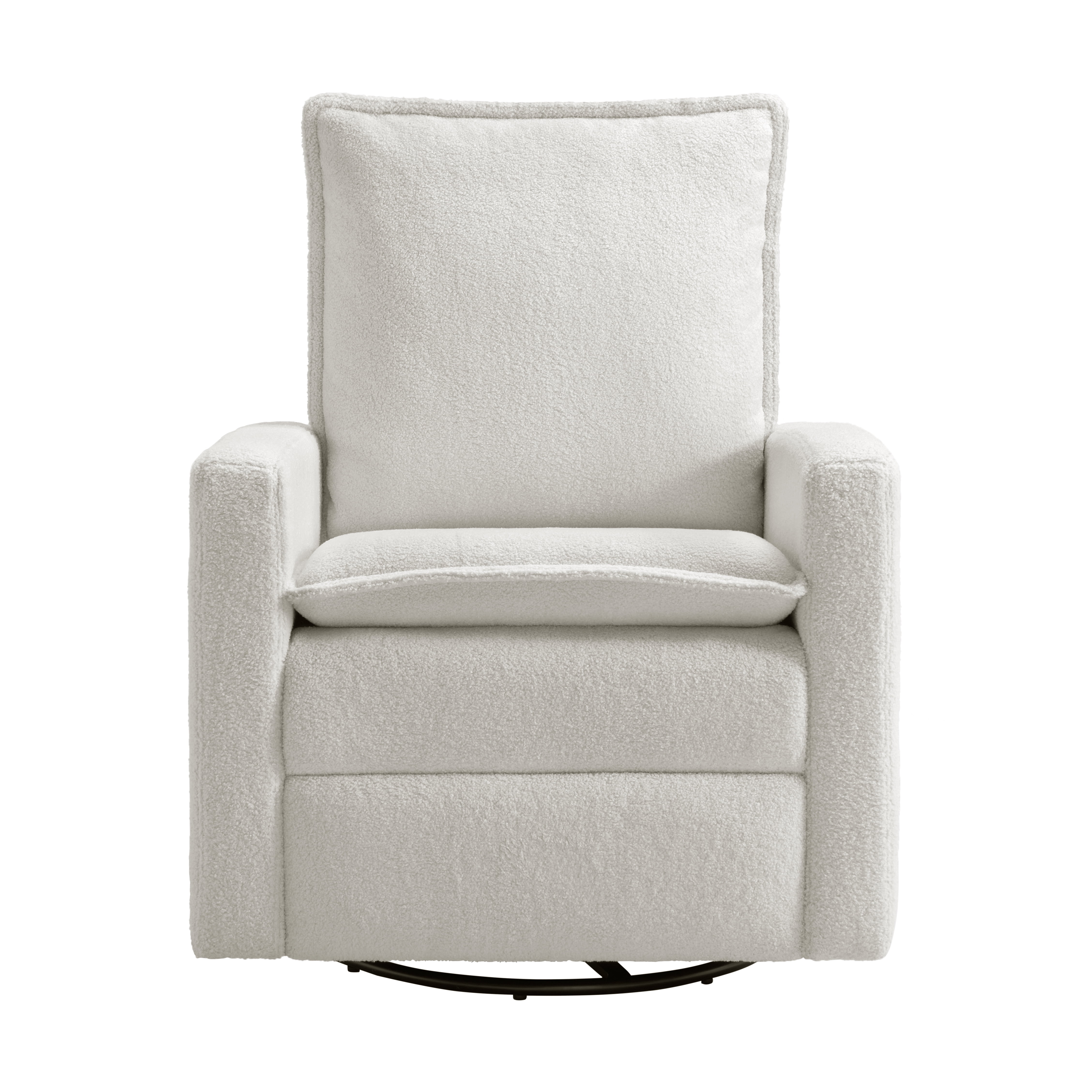 Soho Baby Coventry Upholstered Glider Recliner Rocking Chair 360° Swivel for Nursery and Living Room – Boucle White​