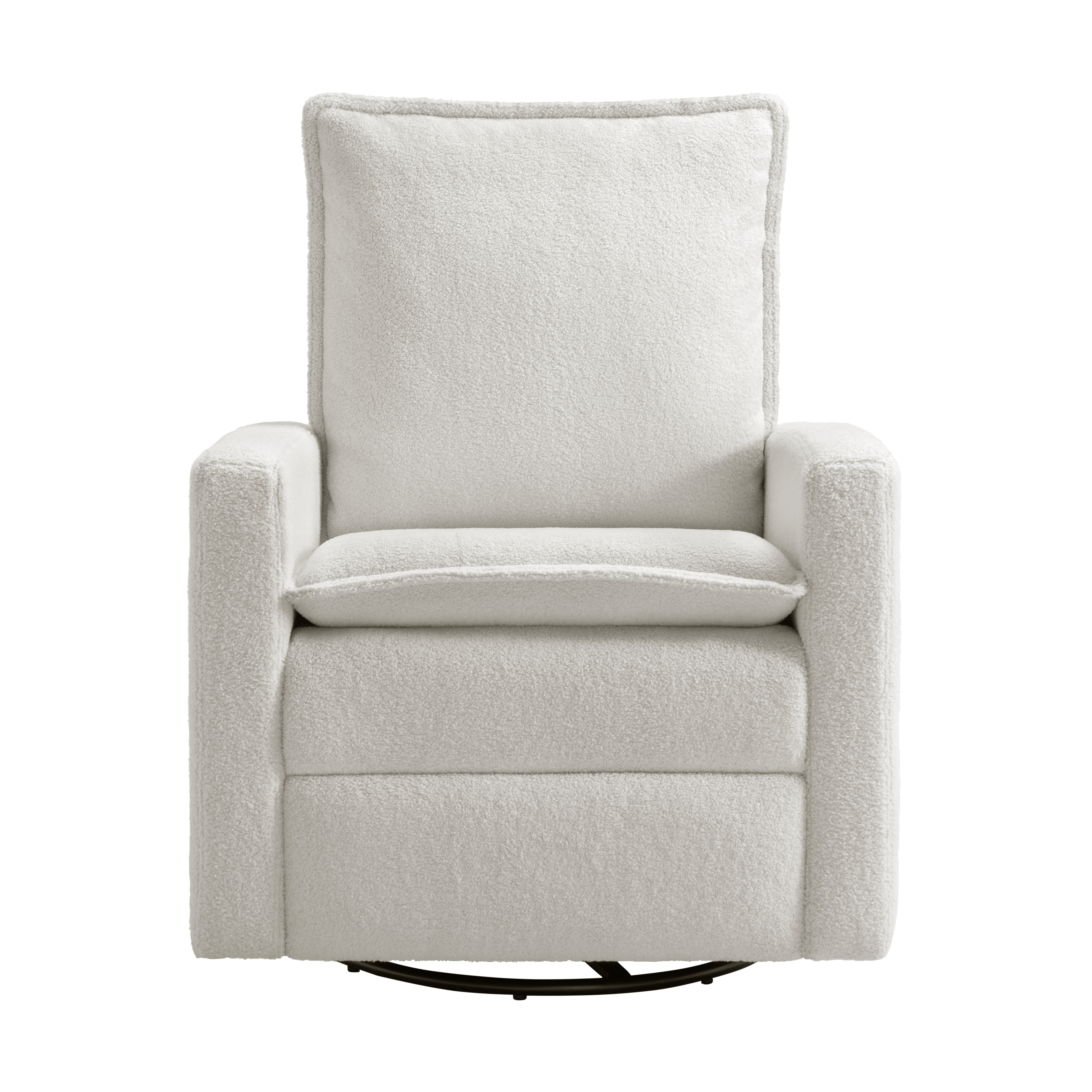 Soho Baby Coventry Upholstered Glider Recliner, White Boucle photo 2