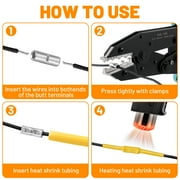 Filluck 307Pcs Non Insulated Butt Connectors Kit, 22-6 Gauge Butt Splice with Heat Shrink Wire Connectors, Storage Case Barrel Connector for Auto Repair, Electrical Appliances DIY, Boats
