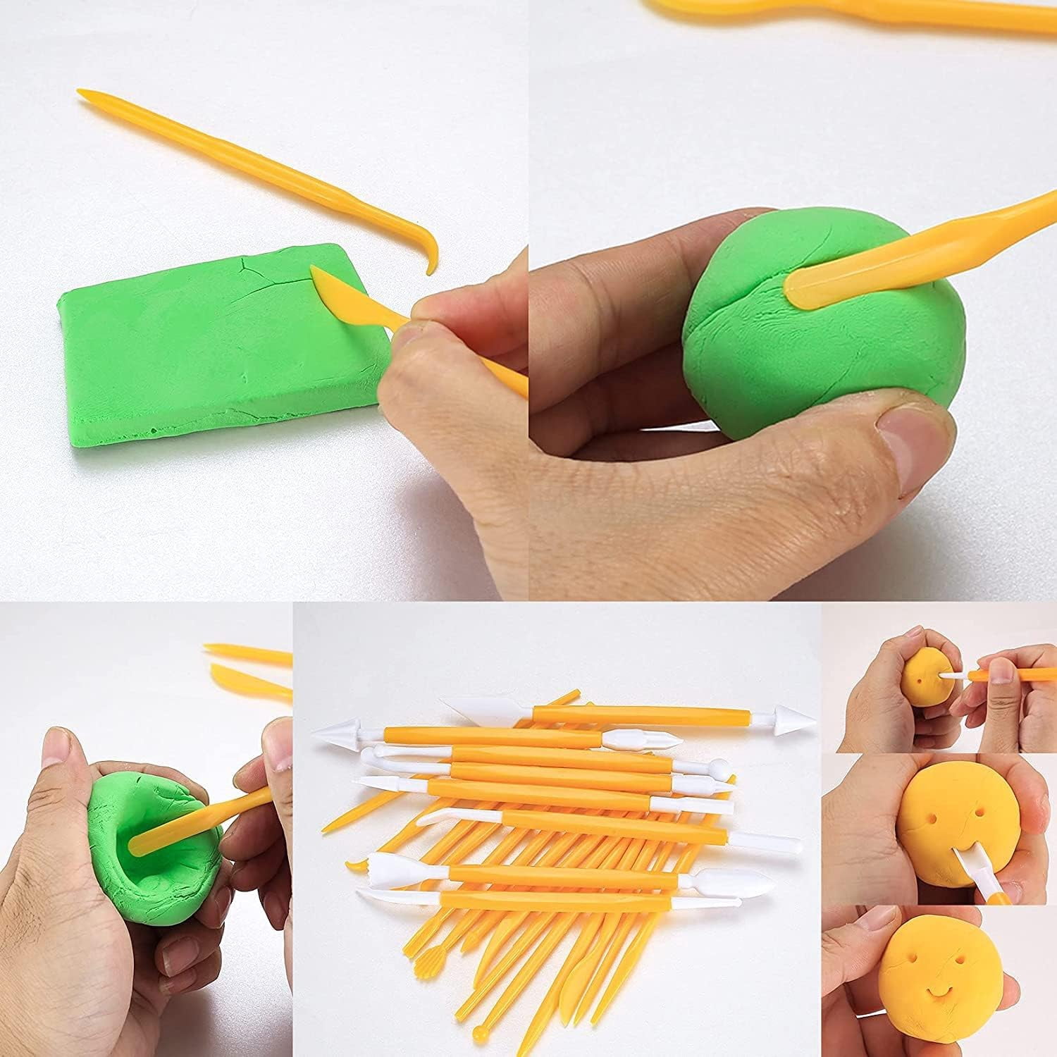 39 Pcs Pottery Clay Sculpting Tools Polymer Clay Tools, Wood Carving Tools Pottery Clay Modelling Tools Double-Ended for Sculpture Modelling Clay Polymer Ceramic Embossing with Storage Case