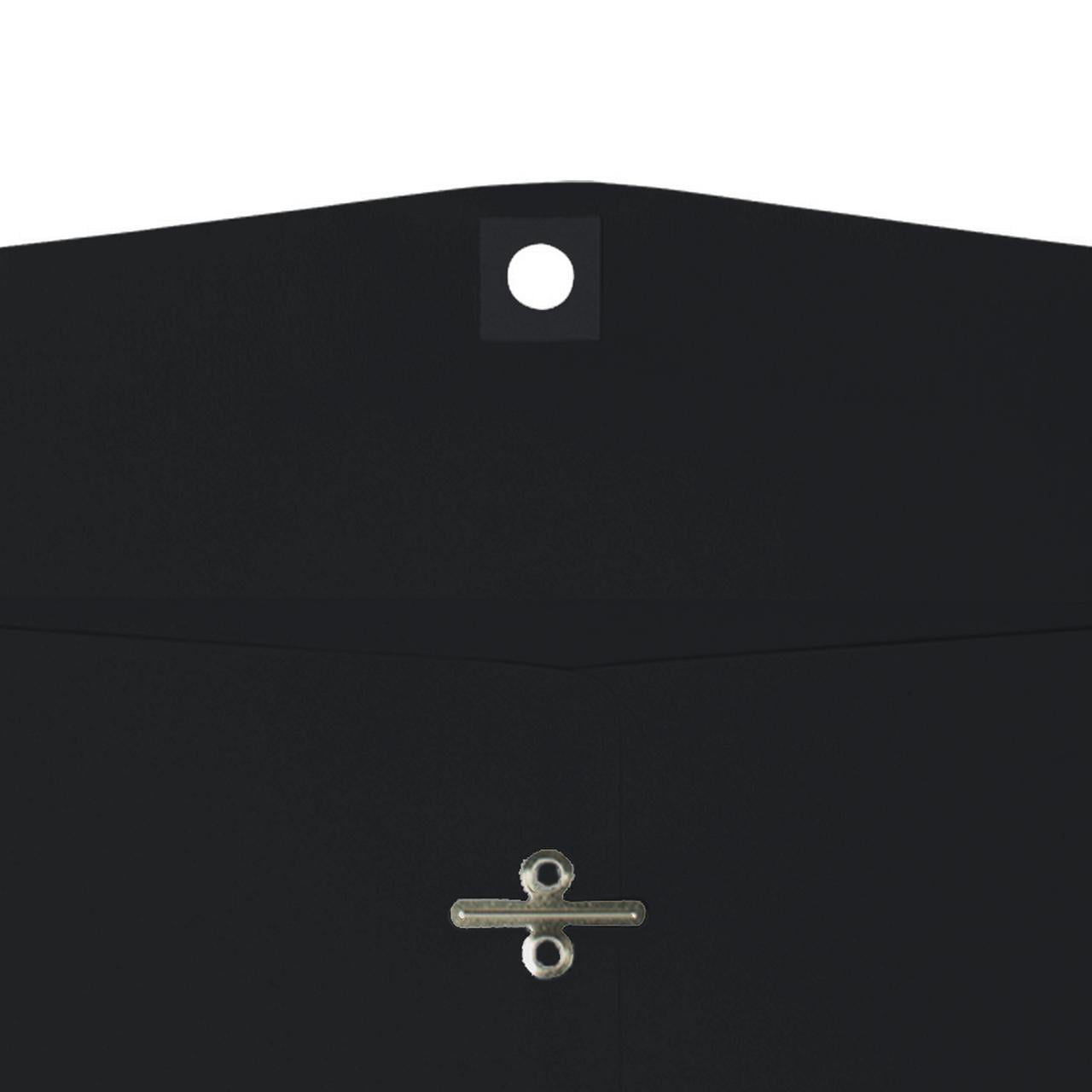 JAM Paper, 9 x 12 Open End Catalog Envelopes With Clasp Closure, Smooth Black, Bulk 500 Per Pack