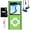 Shine Green, variant on Neighborly Nook MP3 Player, Hotechs MP3 Music Player with 32GB Memory SD Card Slim Classic Digital LCD 1.82'' Screen MINI USB Port with FM Radio, Voice Record