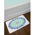 thumbnail image 2 of Rainbow Mandala Bath Mat, Boho Rosette Pattern with Hearts and Star Ornamental Oriental Composition, Plush Bathroom Decor Mat with Non Slip Backing, 29.5" X 17.5", Multicolor, by Ambesonne, 2 of 2