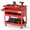 Red, variant on Ironmax 3 Tier Rolling Tool Cart with Lockable Drawer, Pegboards & Hooks for Garage Black