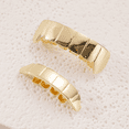 thumbnail image 4 of Copper Zirconia Smooth Surface Grillz Set for Upper and Lower Teeth,Gold or Silver Tone Minimalist Design,Hip Hop Party Dental Jewelry for Men & Women, 4 of 6