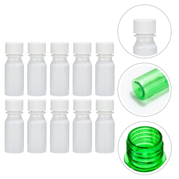 HEATSHAKING 30pcs Liquid Storage Bottle PET Random Color for Laboratory Sealing