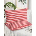 thumbnail image 2 of Boho Red Stripe Pillow Covers Standard Size 2 Pack, Abstract Geometric White Minimalist Soft Bed Throw Pillowcases Breathable Cooling Long Lumbar Body Pillow Sham Cover for Bed Sofa 20''x26'', 2 of 7
