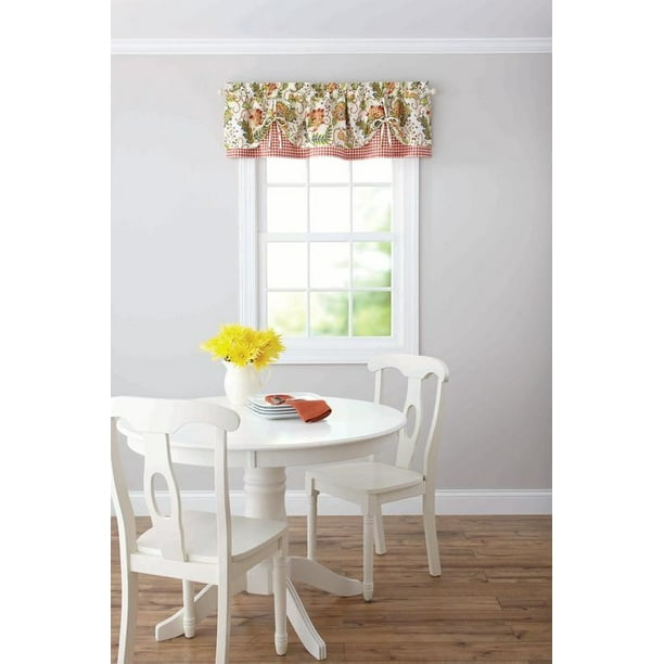 Better Homes & Gardens Gingham and Blooms Valance