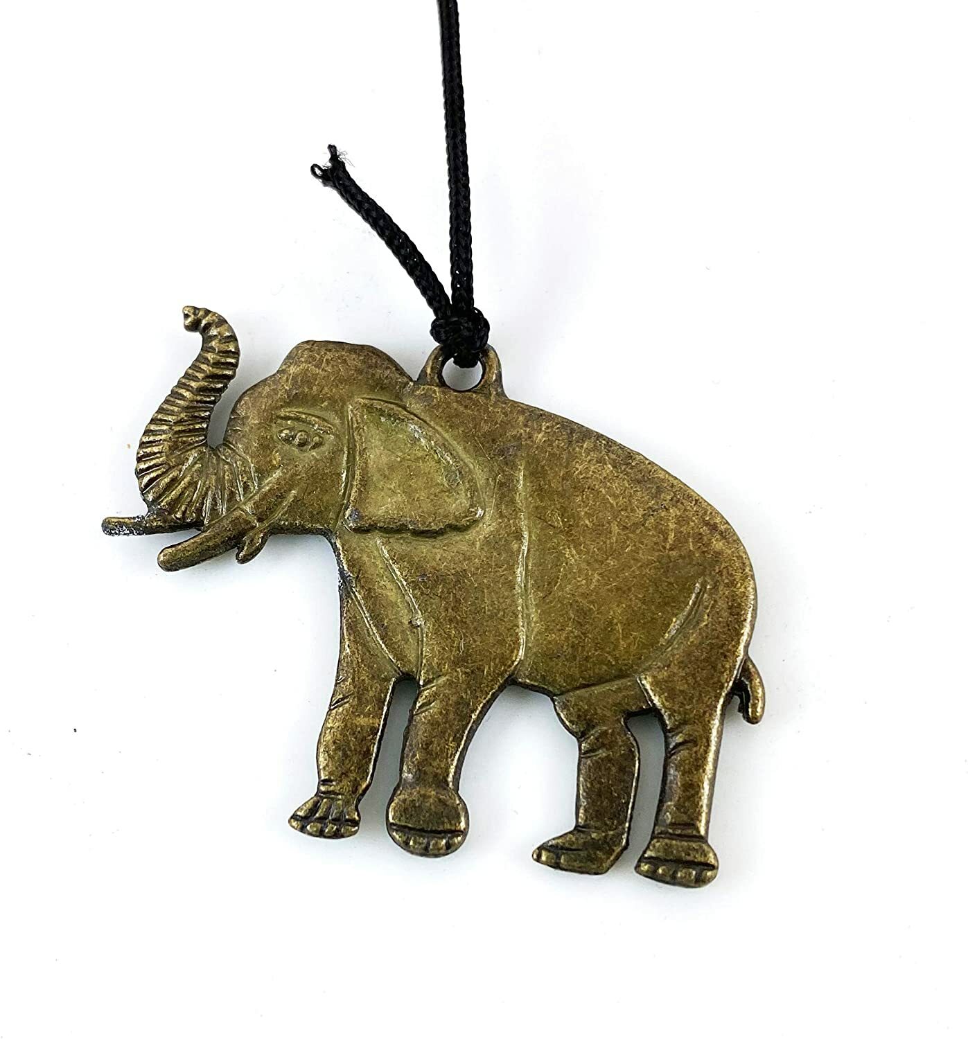 Yard Patio Decor Wind Chime Elephants w/ Brass Hanging Bells Ornament Feng Shui KT00252