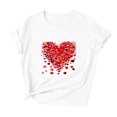 thumbnail image 4 of Erwazi Valentines Shirts for Women Love Heart Cute Graphic Valentines Day Tops Short Sleeve T-Shirts Crew Neck Holiday Tees White, 4 of 7
