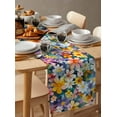 thumbnail image 6 of nqOlkjepod Blue Yellow Flowers Table Runner 90 Inches Long Farmhouse Dress Scarves, Spring Daisy Pastoral Botanical Dining Tablerunner for Coffee Table/Kitchen Island/Party Décor, 13" x 90", 6 of 8