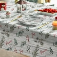 thumbnail image 4 of Christmas Tablecloth 60×84 Inch Rectangular, Holly Washable Table Cover for Party Picnic Dinner Decor, 4 of 6