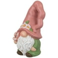 thumbnail image 3 of Northlight Spring Flowers Gnome Figurine - 7" - Pink and Green, 3 of 5