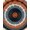 Black Orange Blue, Pattern 10, variant on ODIKA Disc Music Note Groove Cd Shaped Round Shape Record Vinyl Vintage Playful Pet Friendly & Kids Safe Play for Playroom, Bedroom, Reading Nook